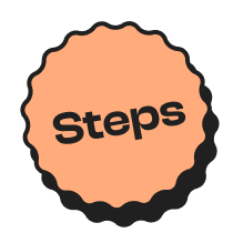 Steps decorative button